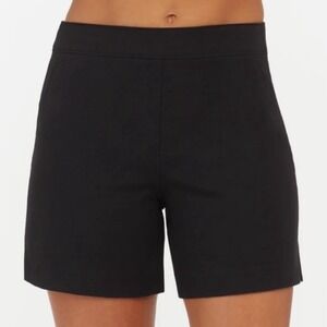 Spanx On-the-Go Shorts Black 6 Inch Inseam Pull On Mid Rise XL Casual Minimalist